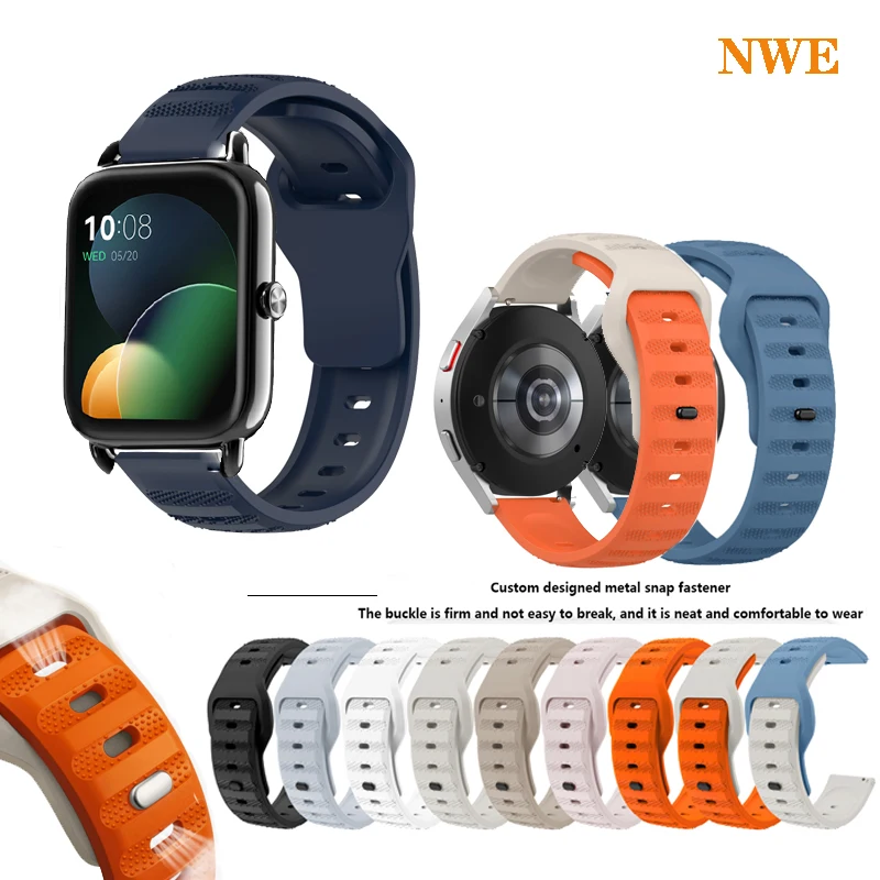 

20mm Sport Bracelet Watch Band Silicone Strap For Haylou LS02 / RS4 / RS4 Plus Replacement straps