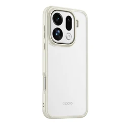 Frosted Hard PC Shockproof Camera Protection Translucent Phone Case - Oppo Find X9 Pro (Grey)