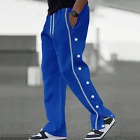 Pantalon Long en Jacquard, simple boutonnage, Patchwork, ample, grand pantalon décontracté, polyvalent, sanitaire, nouvelle collection printemps et automne 2025 2