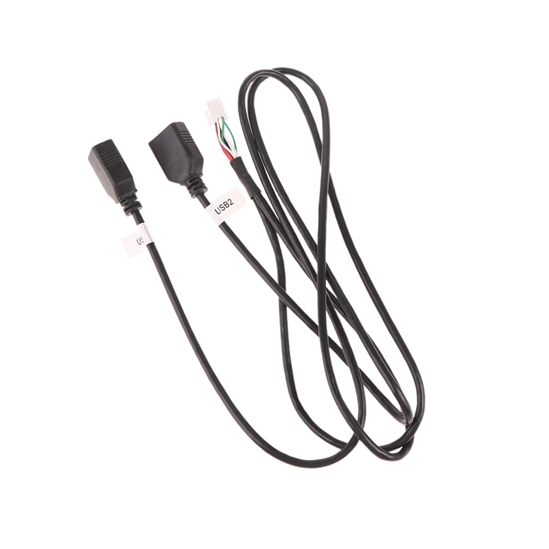 Multimedia Car Player Wire Harness Plug Connector 6 Pin Dual USB Interface Cable Adapter For Android Radio Navigation