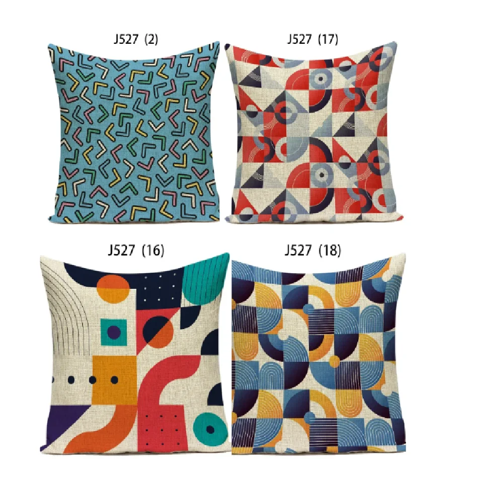 

Velvet Cushion Cover Abstract Geometry Modern Home Decoration Polyester Linen Material Postmodern Cushions Sofa Art Simple E2487