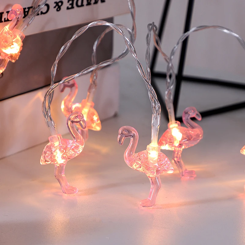 1.5 m 10 Hawaii Beach Party Pineapple Flamingo String Coconut Tree Lights Decorations Summer Tropical Home Lighting for Tropical