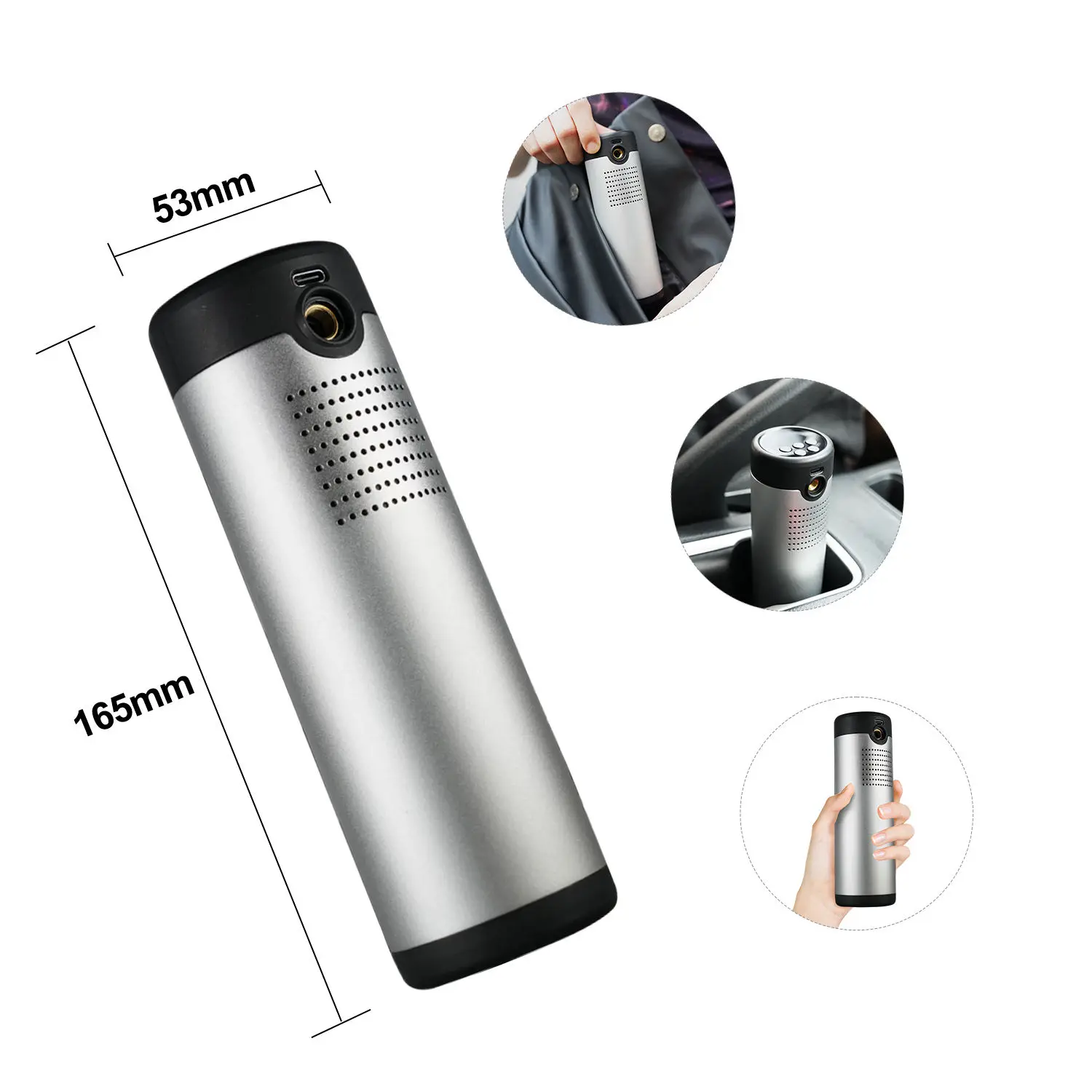 

Motorcycle Bicycle Balloon Tire Inflator Portable Air Compressor Magic Torque Shape Car Battery Jump Starter And Tire Inflator