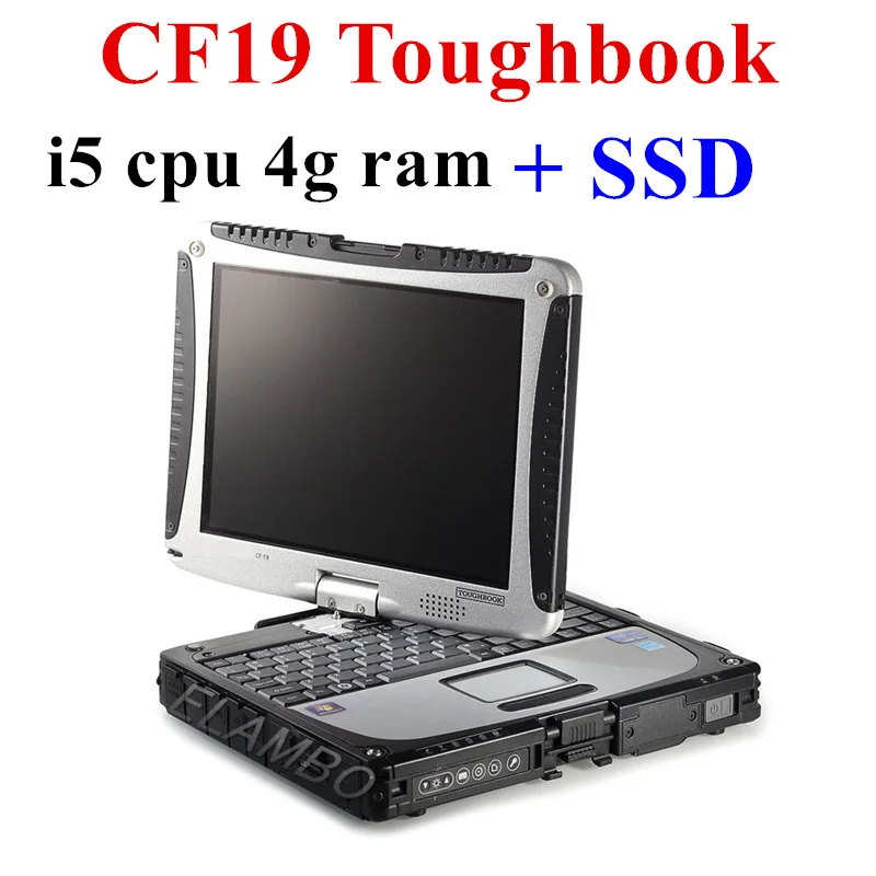 

2023 Hot Toughbook for Panasonic CF-19 CF19 CF 19 Laptop i5 cpu 4g ram support Alldata Mb Star Sd Connect C4 C5 C6 Software