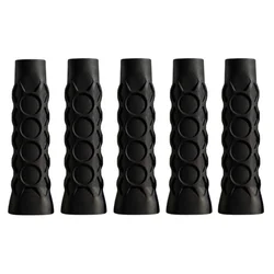 Enhanced Grip for Padel, Beach Tennis, and Pickleball Rackets - Premium Overgrip Rubber Accessory (5 black)