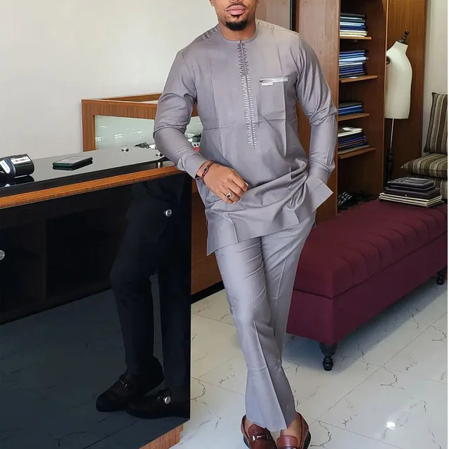 Musa Embroidered Long Sleeve Kaftan Outfit