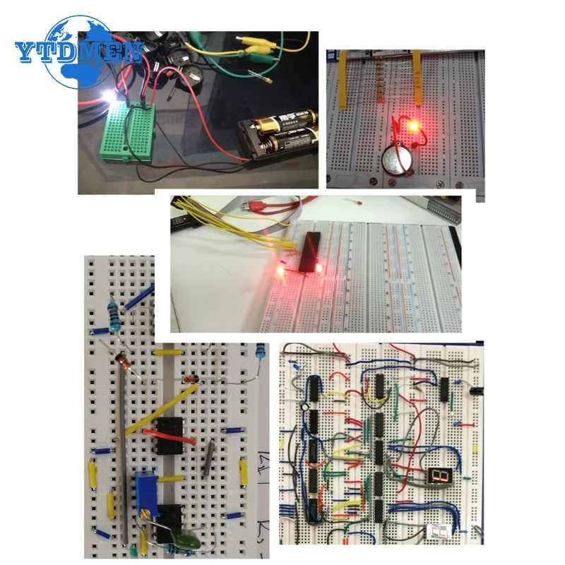 Breadboard 400 Points Solderless PCB Board Test Develop Jumpe Wire Bread Wires Dupont Line 10cm Bread Board Electronic Kit