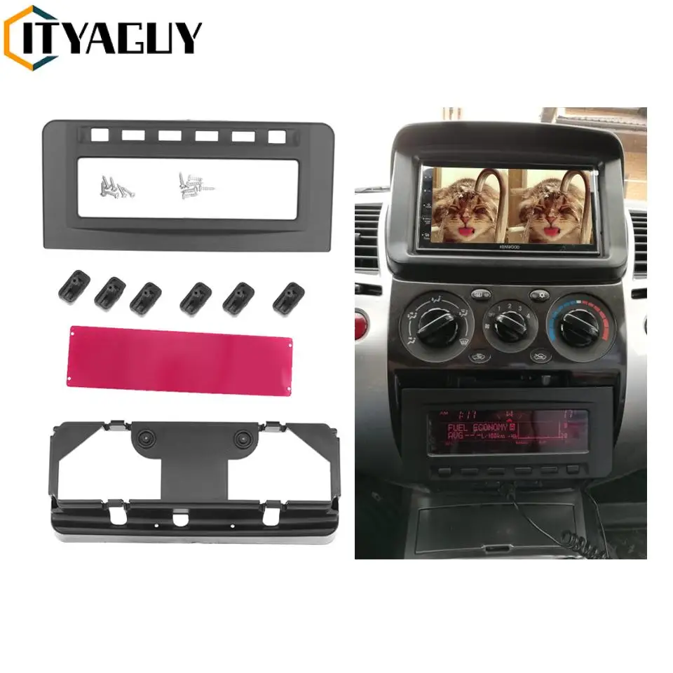 

5 pcs Radio DVD Middle Stereo Frame Panel Mounting Dash Bezel Fascia For Mitsubishi Pajero Sport Triton L200 Mornitor MID