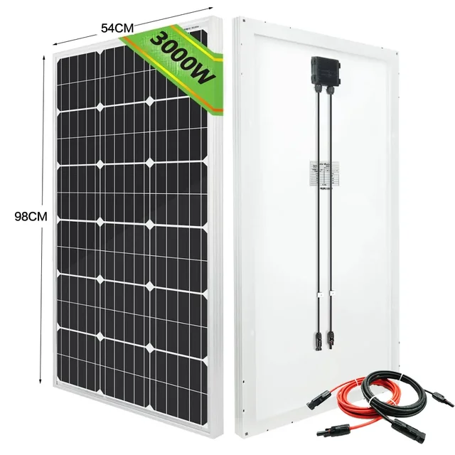 3000W 2000W 1000W Solar Panel 18V High Efficiency Portable Power Bank Flexible Charging Outdoor Solar Cells For Home/Camping 2