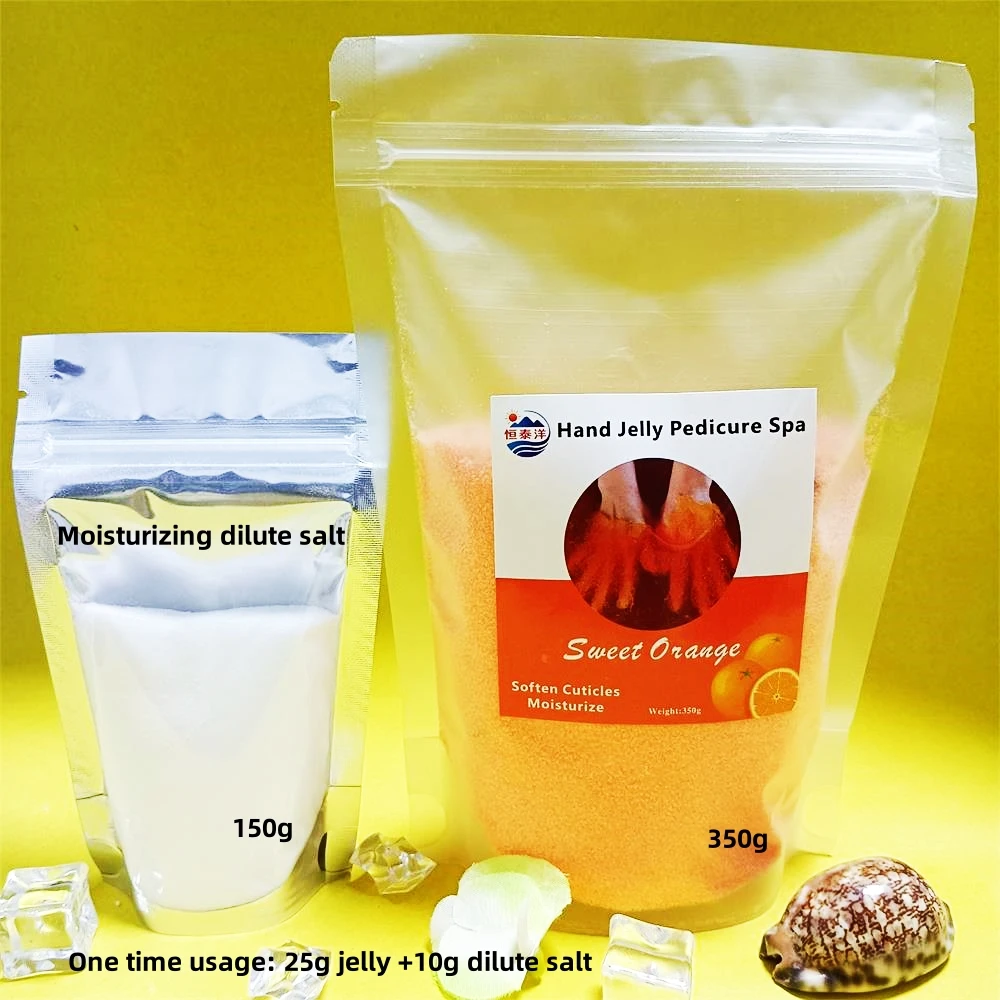

Сладкий Оранжевый Желе для рук педикюр спа смягчает кутикулу отшелушивает ногти рук кристалл спа