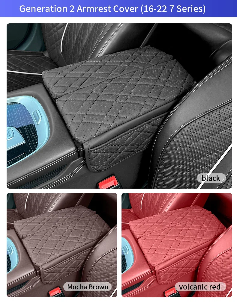 Car Armrest Cushion Cover Center Console Armrest Protector Pad For BMW F10 G11 X5 G05 X6 X7 G07 5 Series G30 G32 6GT Accessories