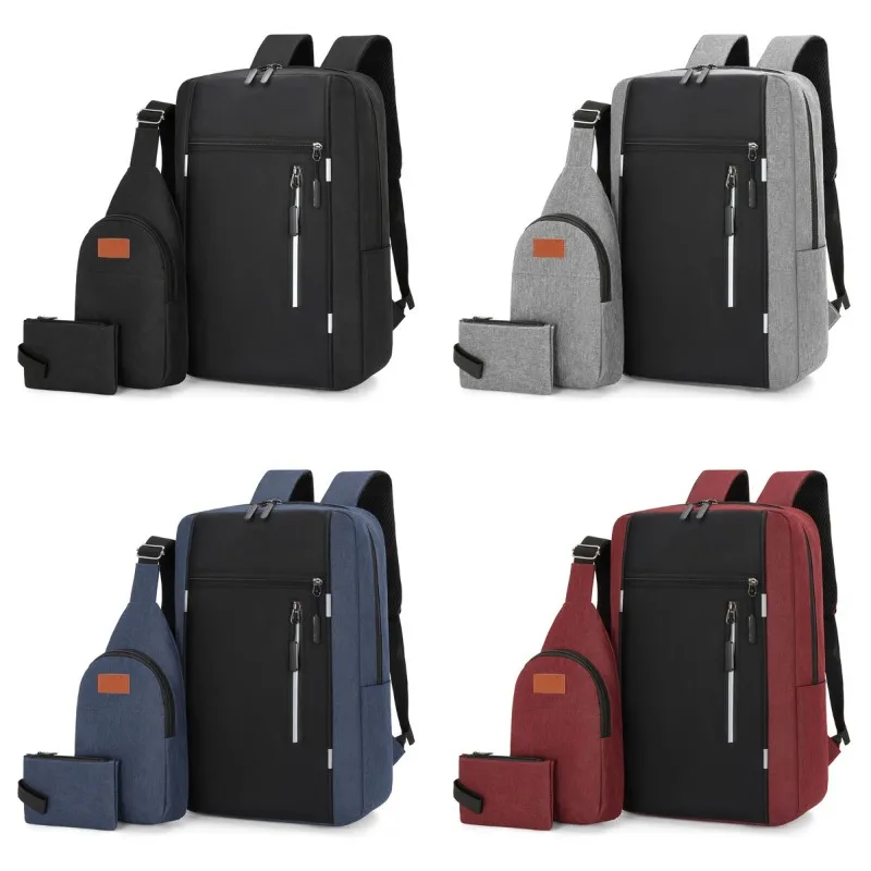 

3 Piece Backpack Set for Men Large Multifunctional Business Computer Bag Laptop Backpack with USB Charging Port Travel Bag