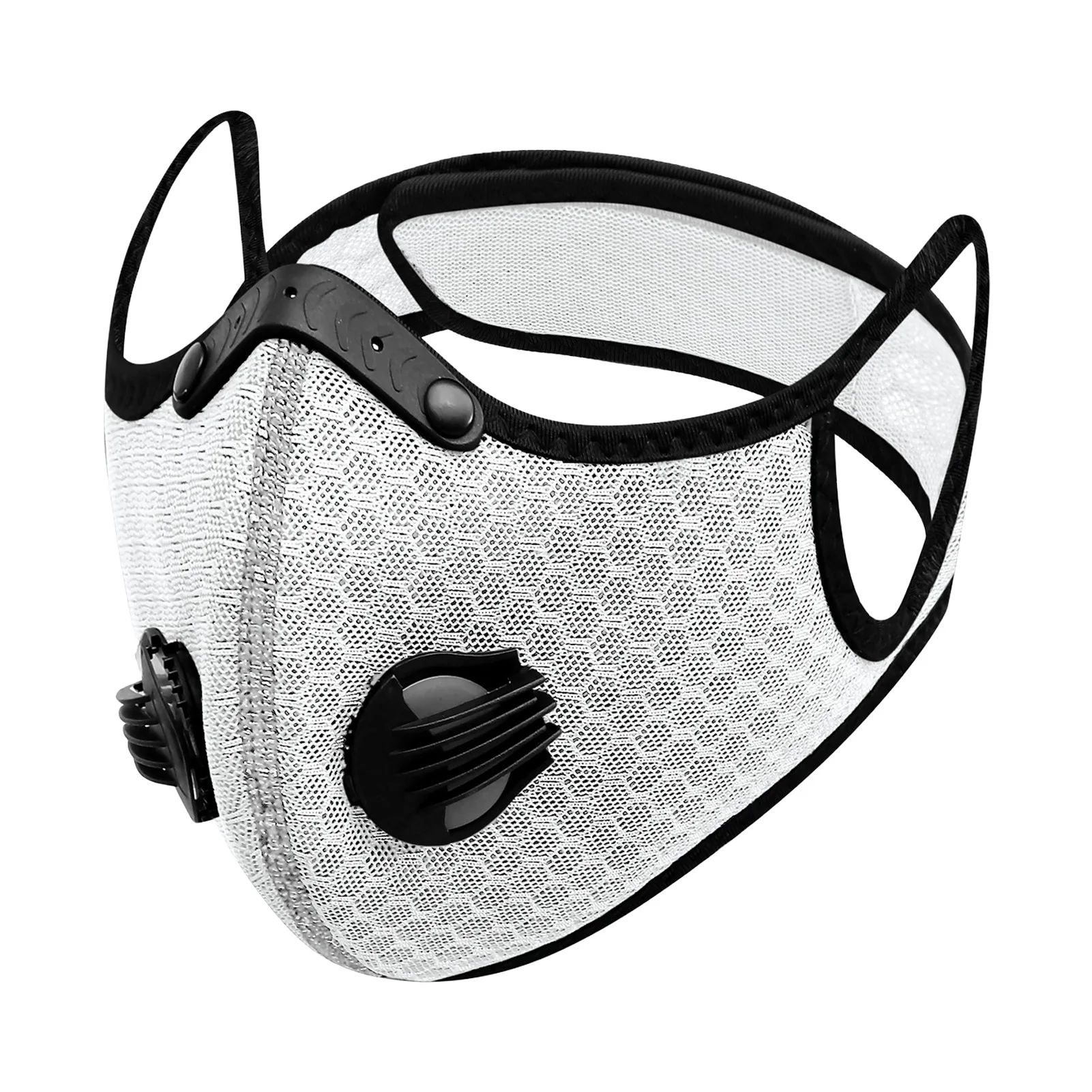 Masque Réutilisable Tissu 3 Couches Filtration Charbon Actif - Lot de 1