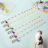 2/4/6Pcs Cat Necklace Glowing Small Dog Cat Collar Anti-Loss Fluorescent Silicone Cat Bell Collar Neck Ring Pet Cat Accessories 6