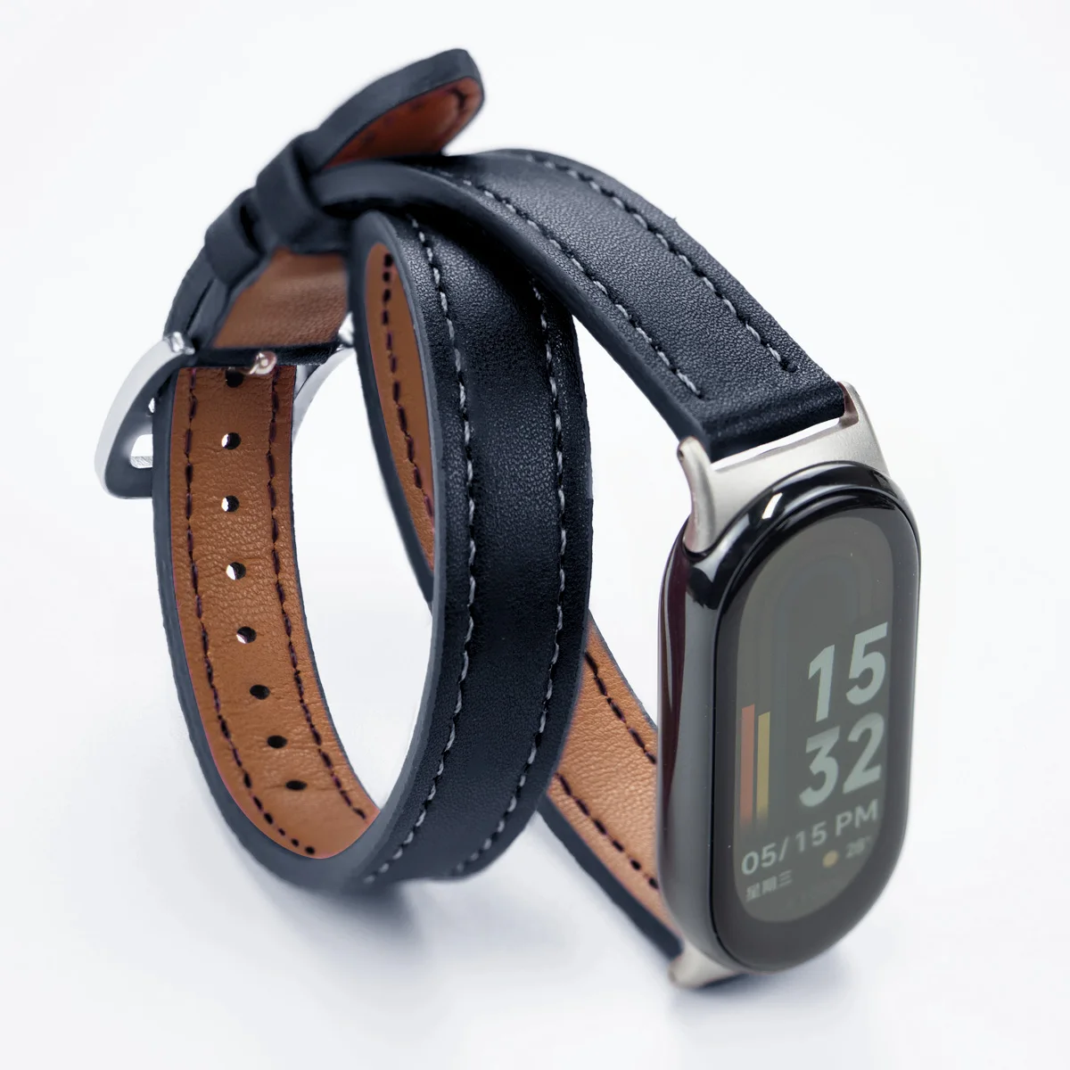 Premium Leather Strap for Mi Band Sports Bracelet - Stylish Replacement Wristband