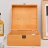 Wooden Storage Box Pine Rectangular Flip Solid Wood Gift Box Handmade Craft CaseWooden Storage Box Pine Rectangular Flip Solid W 4