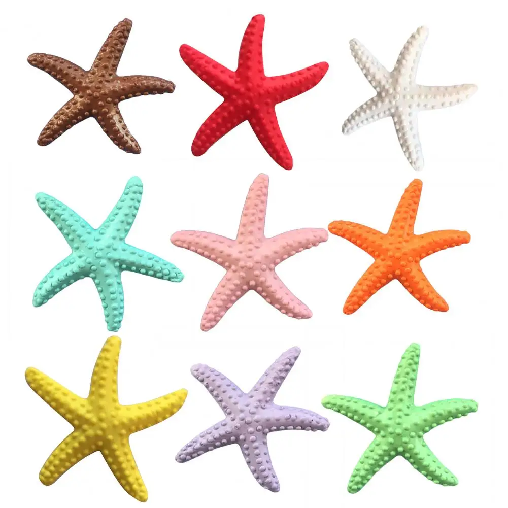 Ornament Decor Mini Artificial Starfish Colorful Resin Artificial Sea Star Starfish Desktop Anti-corrosion Aquariums Starfishes resin starfish ornaments