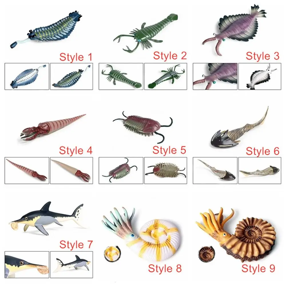 Prehistoric Ocean Animal Figure Simulation Anomalocaris Marine Life Figurines Ancient Educational Trilobite Figure Kid Toys