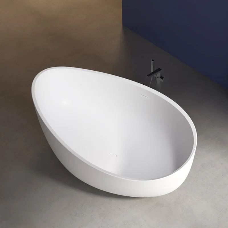 Acrylic Solid Surface Bathtub Comfortable matte solid surface bathtub Stone Resin bathtub 3