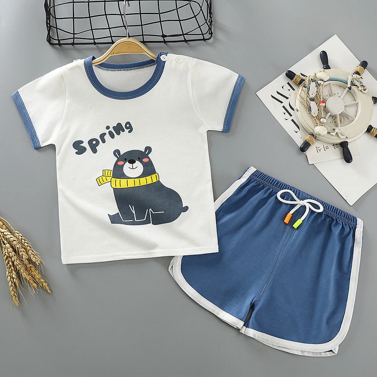 

Baby Boys Girls Summer Clothing Set Infant Clothes Suit Children's Short Sleeve + Shorts 2Pcs Toddler Suit Kids Sport Outfits