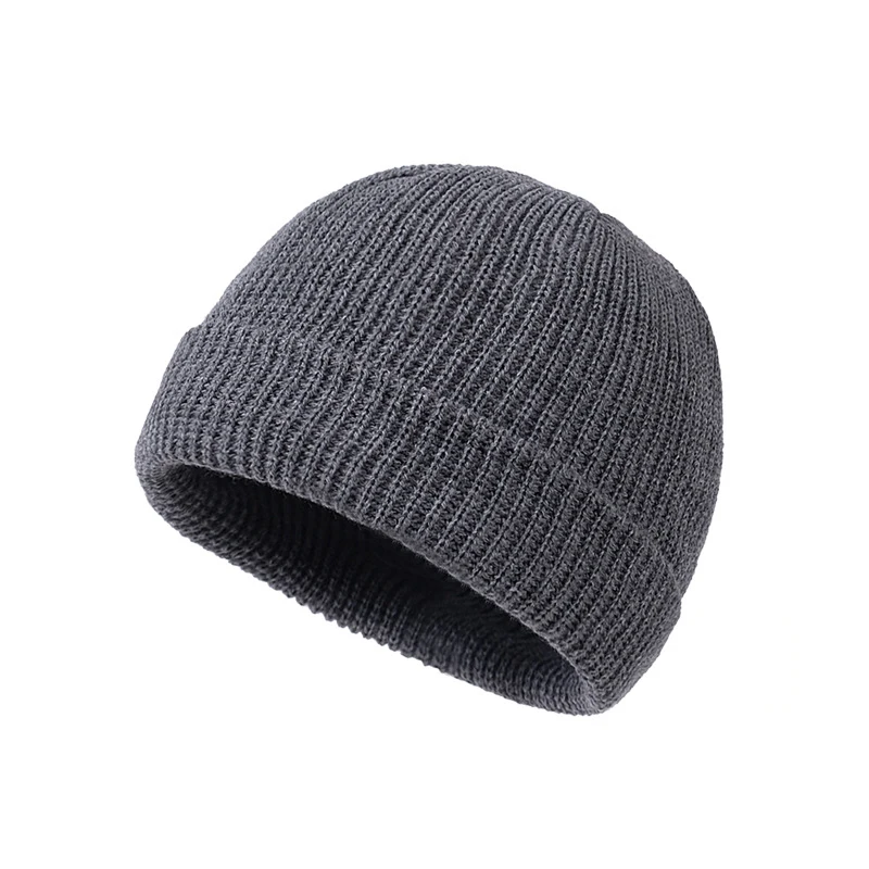 Men Fashion Knitted Hats Boy Skullcap Male Beanie Winter Retro Brimless Baggy Melon Cap Cuff Docker Fisherman Accessories fleece lined beanie Skullies & Beanies