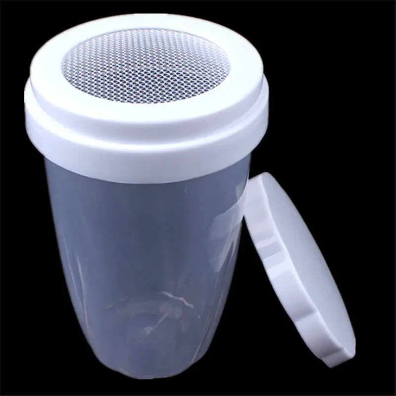Household Plastic Powder Chocolate Shaker Icing Sugar Powder Flour Cocoa DIY Coffee Sifter Shaker Cover Bakeware