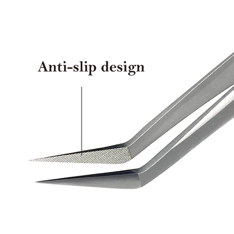DIYDAY Eyelash Extension Tweezers Stainless Steel Eyebrow Precision Tweezers Fiber Tip Volume Isolation Lashes Extension Tweezer 4