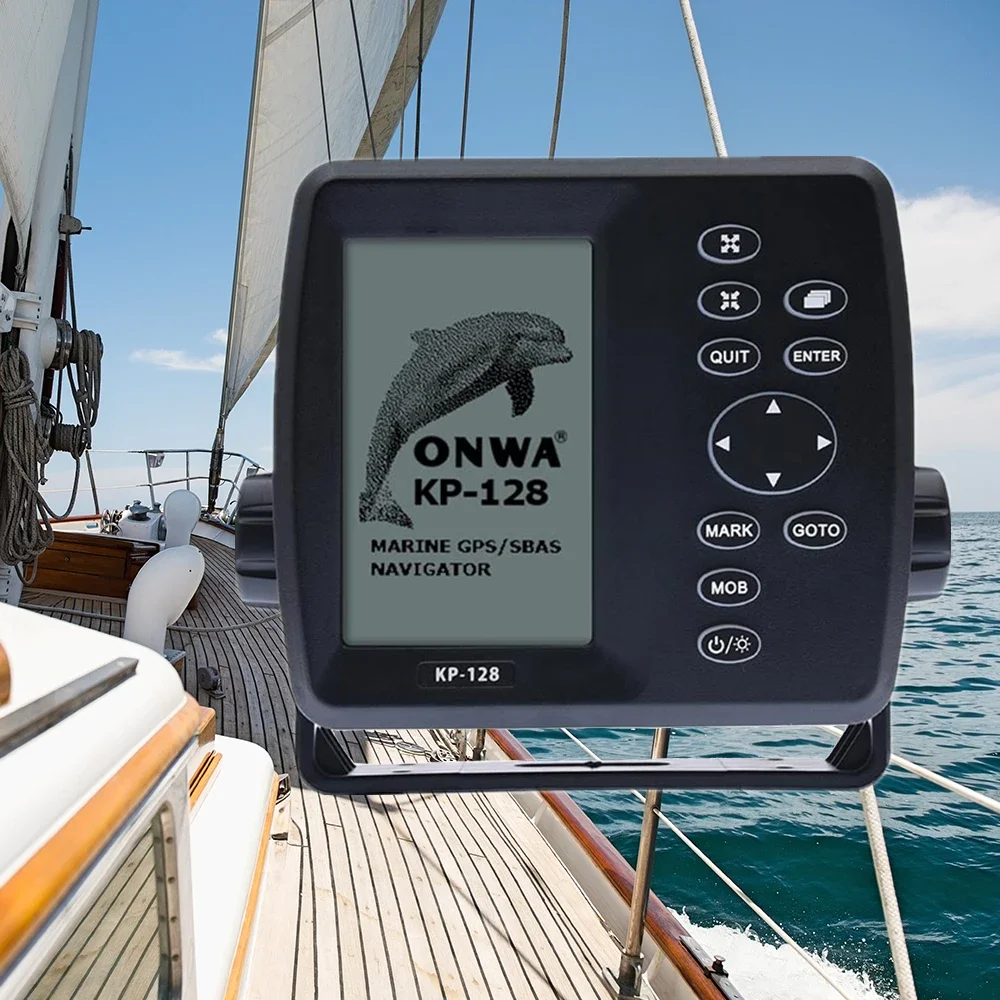 ONWA KP-128 4.3inch LCD Satellite Navigator GPS/SBAS Navigation System DC12V-24V With GPS Antenna For Marine Boat