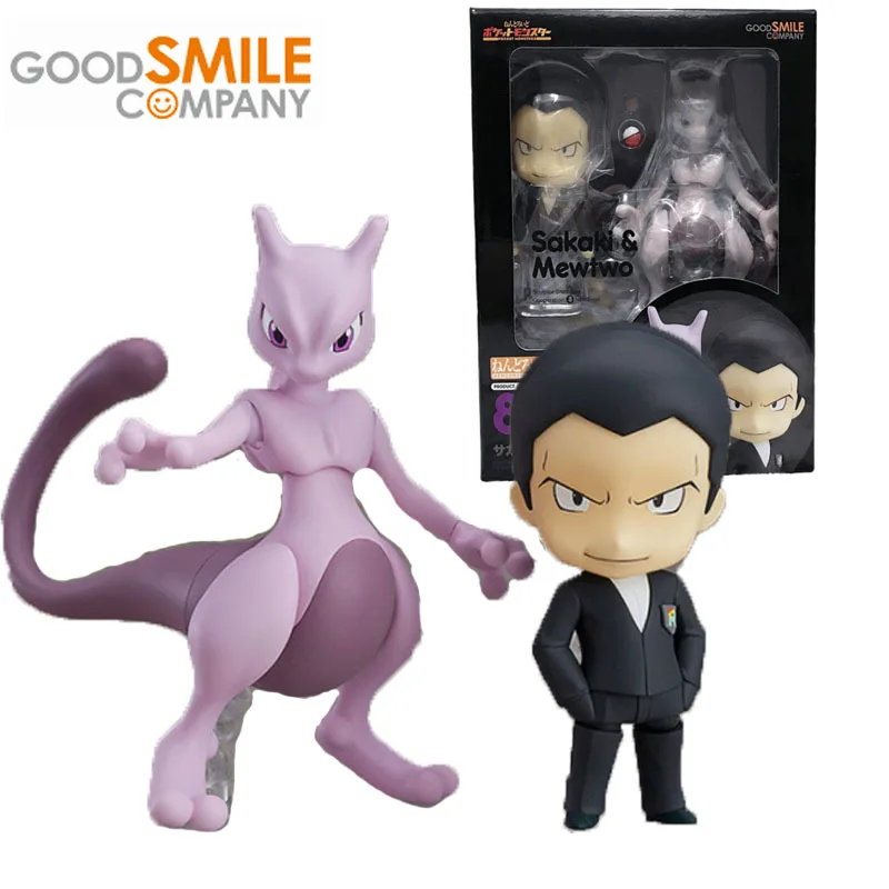 

GSC Original Pokemon Q Version Mewtwo Giovanni Anime Action Figures Toys for Boys Girls Kids Gift