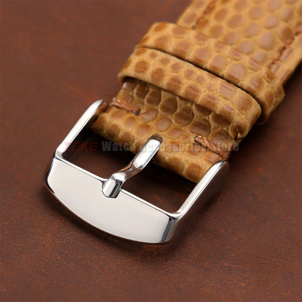 Echtleder-Uhrenarmband mit Eidechsenmuster, Wasserdicht, Schnellverschluss, Lederband 16/18mm 20mm 22mm Universeller Ersatz-Armbandriemen – Detail 6
