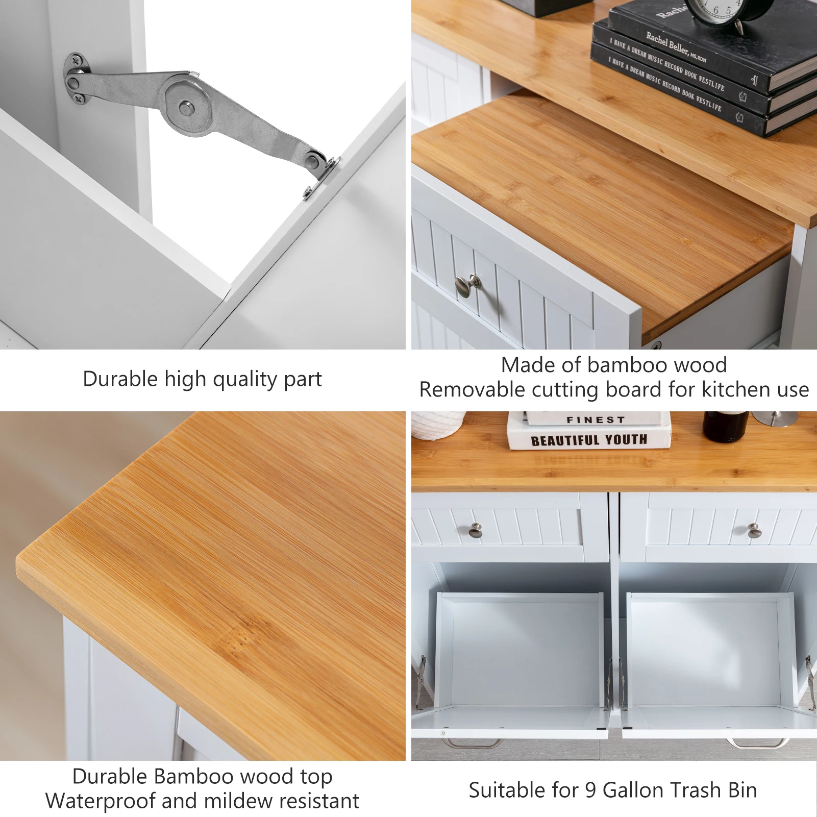 Double Trash Cabinet Tilt Out 20 Gallon