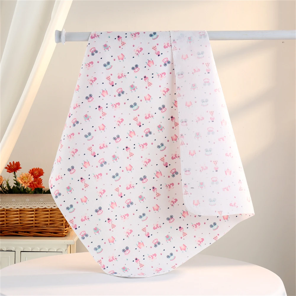 4-Pack Baby Swaddle Blanket Printed Castle Princess Carriage Flannel Soft Swaddle Baby Blanket 4