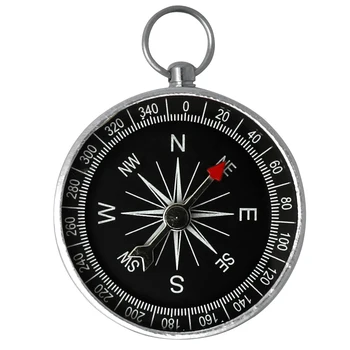 Outdoor Pocket Compass Portable Outdoor Orientation Navigation Compass Silver for Outdoor Camping Hiking Sports Navigation 6