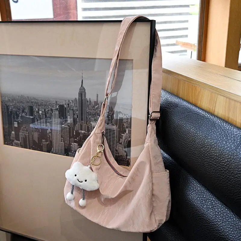 Xiuya Elegant Shoulder Bag for Women Fashion Aesthetic Cute Korean Popular Crossbody Bag Exquisite Literary Female New Handbag