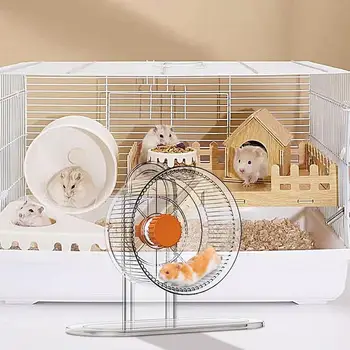 Quiet Hamster Wheel Silent Hamster Spinner Chinchilla Wheel Height Adjustable Small Animals Running Wheels Cage Accessories For 1