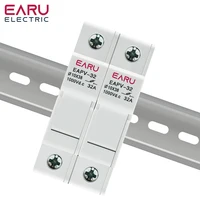 Un ensemble de porte-fusibles DC 1P 2P solaires 10*38mm PV 1000V 6A 15A 32A, base pour système photovoltaïque solaire, protection contre les courts-circuits gpV 6