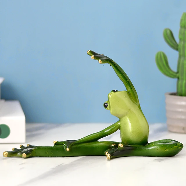Jóga Béka Dekoráció Szobor Kerti Készletek Gyanta Művészeti Szobrok Kézműves Vízálló Figura Ajándékok Kültéri Beltéri Udvari - Image 6