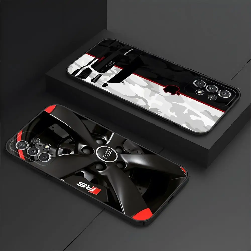 Sports Car Audi  Phone Case For Samsung S 23 22 21 20 plus ultra a 24 34 54 53 luxury Black shell Cover
