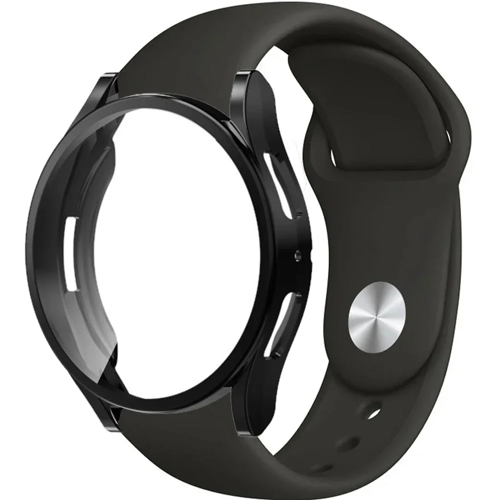 2-in-1 Silicone Watchband with Protective Case and Strap