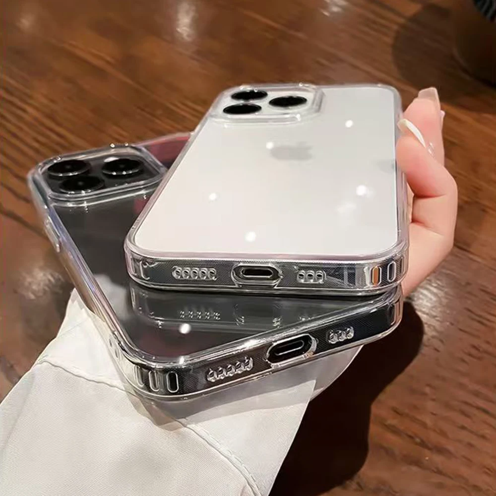 Luxuriöse Transparente Acryl-Handyhülle für iPhone 18 17 16 15 14 13 12 11 Pro Max XS XR 7 8 16 Plus Air HD Klare Hartschalen-Rückabdeckung – Detail 8