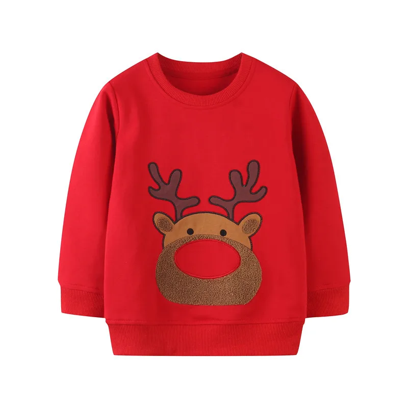 

Jumping Meters Baby Cartoon Christmas Sweatshirts For Boys Girls Clothes Autumn Winter Children's Costume Sport Shirts Kids Tops