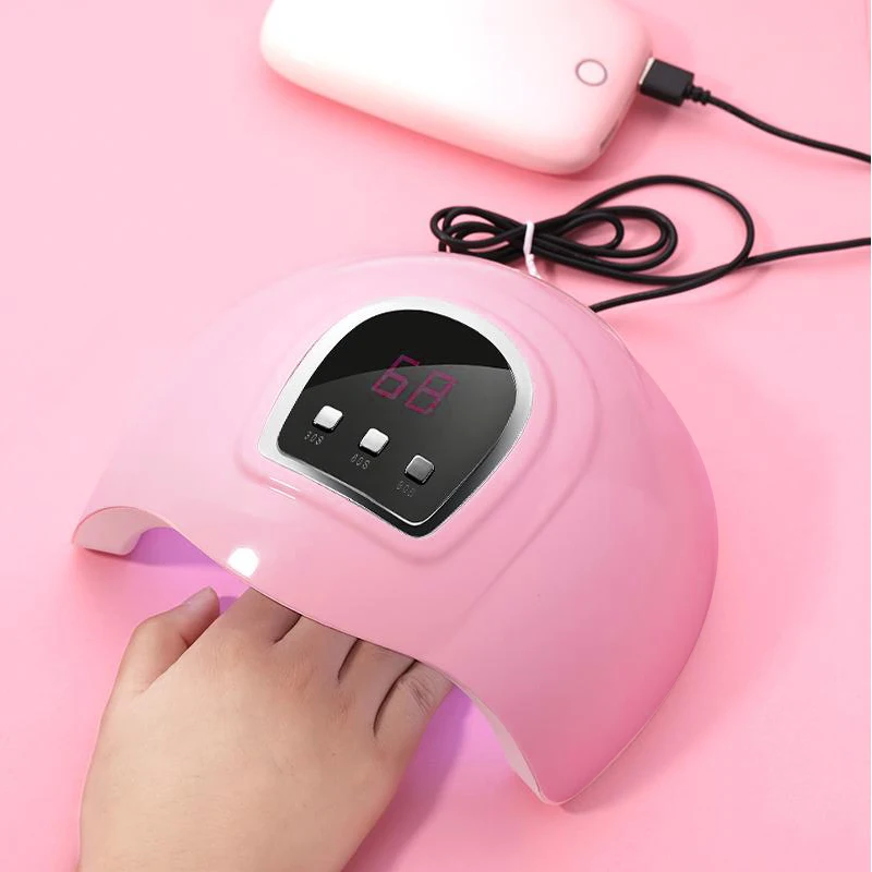 Portable 120W 48W Nail Dryer Machine UV Manicuring LED Lamp Nails USB Cable Home Use Nail Lamp for Drying Gel Polish Nails