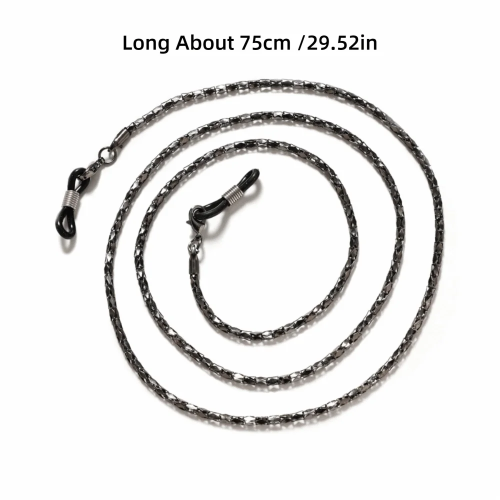 Fashion Non-slip Glasses Chains Hollow Metal Diamond Beads Eyeglass Lanyard Mask Lanyard Reading Glasses Chain Women Men