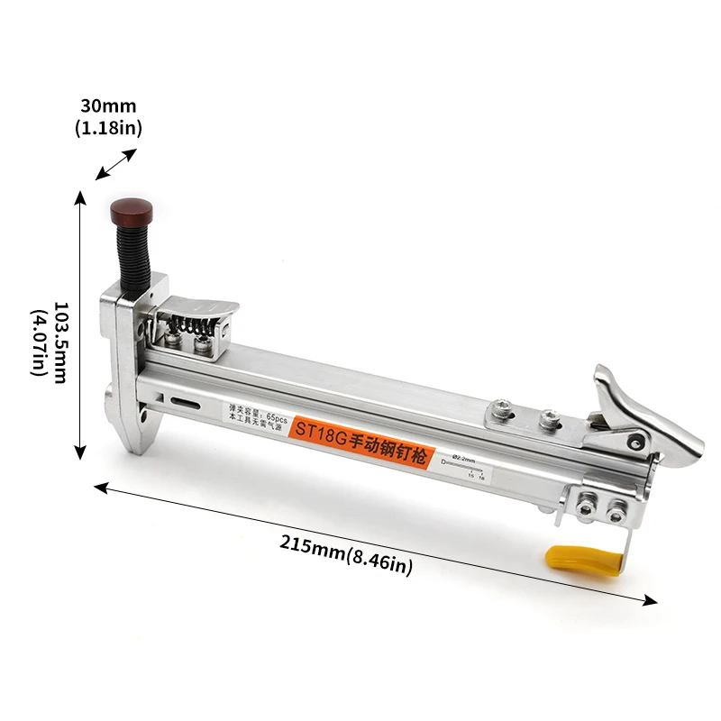수동 강철 네일 건 ST18 반자동 시멘트 네일 건 와이어 슬롯 못 박는 장치 못 박는 기계 목공 총 Tacker