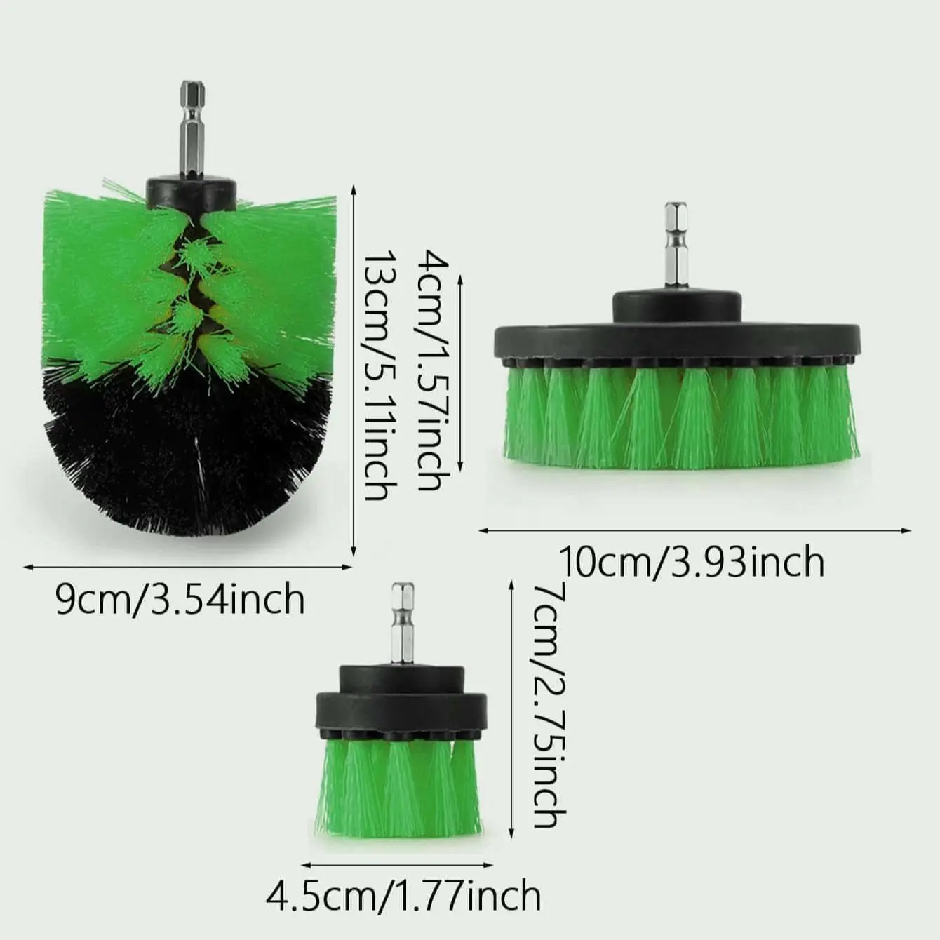 3Pcs/Set Electric Scrubber Brush Drill Brush Kit Plastic Round Cleaning Brush For Carpet Glass Car Tires Nylon Brushes 4