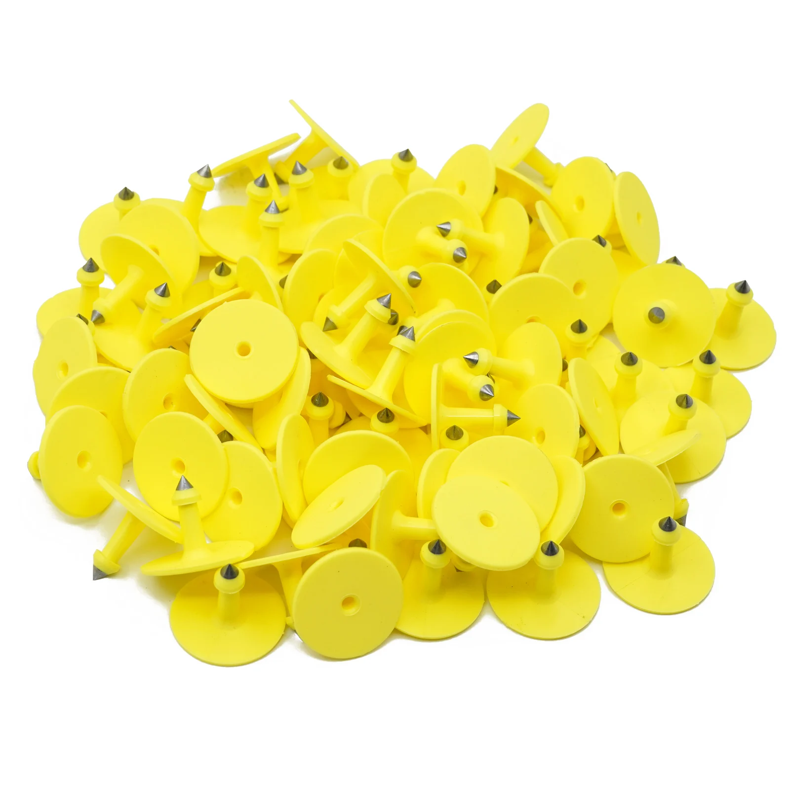 100Pcs Animal Cow Ear Tag Identification Card Label 105x75mm No Words Cow Ear Copper Head Earrings Equipment sheep ear tag
