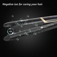 Professional Hair Straightener Curler Hair Flat Iron Negative Ion Infrared Hair Straighting Curling Iron Corrugation  Care 2
