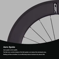 CSC 700C vélo de piste carbone roues à engrenages fixes bascule 38mm 50mm 60mm 88mm profondeur 25mm largeur pneu tubeless vélo roues 3