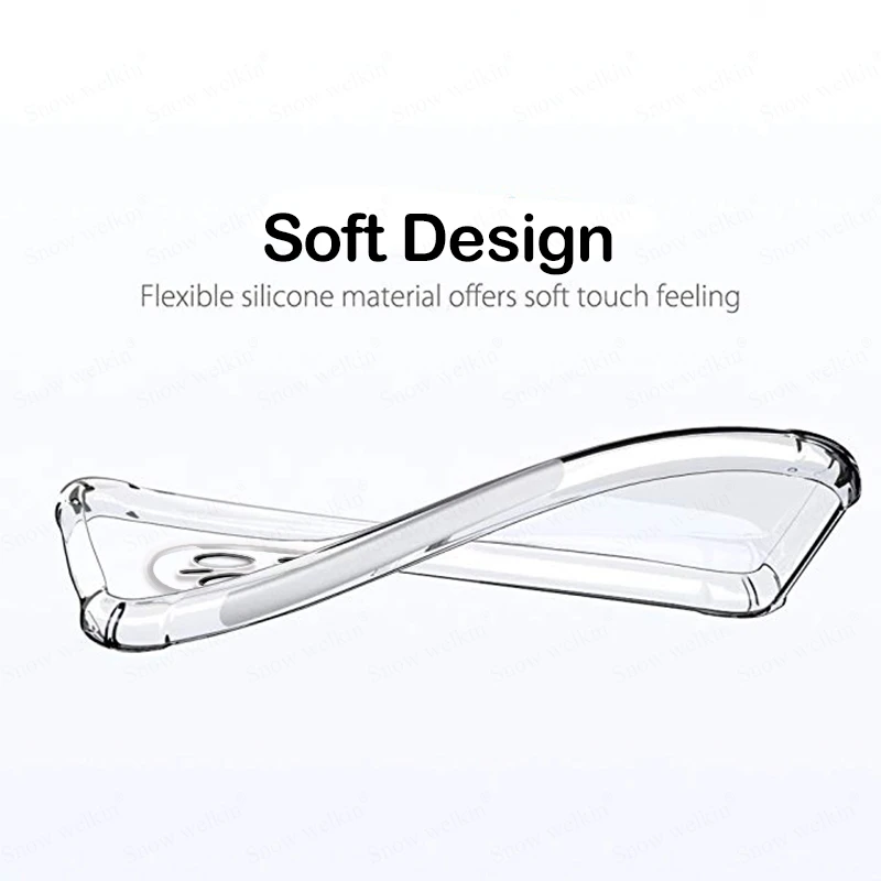 Enhanced Airbag Buffer Shockproof Clear Case - Full Protection Soft TPU Cover
