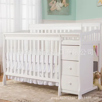 Multi-Functional Solid Wood Convertible Baby Crib 1